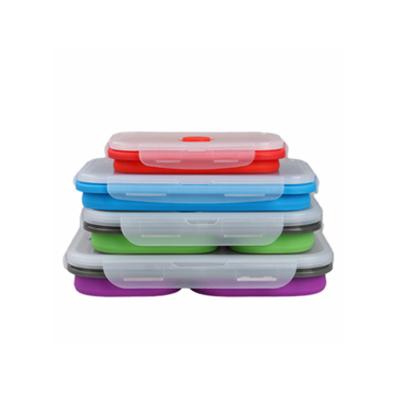 China Esschert Design Food Grade Silicone Collapsible Plastic Food Container Set Collapsible Collapsible Food Bowl for sale