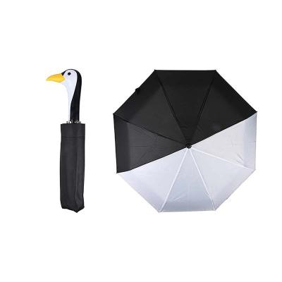 China Minimalist Guaranteed Quality Unique Durable Foldable Umbrella With Penguin Handle Sun Umbrella for sale