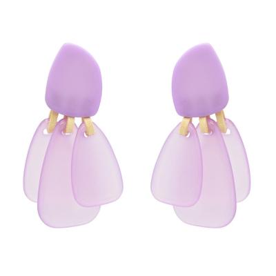 China Fashion TRENDY Acrylic European Personality Geometric Earrings Drop Dangle Earrings Wholesale Jewelry for sale