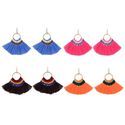 China BOHEMIA Fashion Jewelry Accessories Statement Bohemian Earrings, Wholesale Tassel Earrings, Thread Silk Earrings for sale