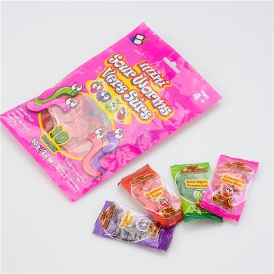 China Sugar Free Sweets Vegan Sugar Straws Straws Worm Fancy Candy Free Sour Packets S for sale