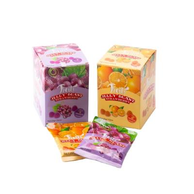 China Sugar Free HACCP Friendly Vegan Caramelos Sweet Candy Jelly Candy Sweets Fruit Chewing Grape Vegan Natural Halal Candy Orange Gummy for sale