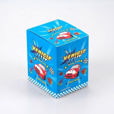 China Natural American Candy Vegan Candies Packaging Chinese Vegan Sugar Free Jelly Candy Fruit Flavor Car Shape Candy Blue Gummy Candy for sale