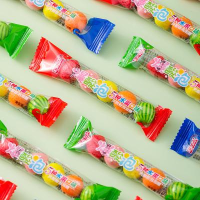 China Factory wholesale normal bubble gum chewing bubble gum fruity candy caramelo gummy candy in french for sale