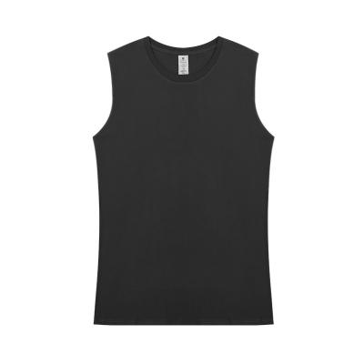 China Formal Custom design comfortable breathable 220g combed tight Siro spun sleeveless men's vest for sale