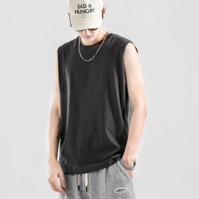 China Formal Logo Custom Printed Tank top white basic 100% Cotton vset for men's vest for sale