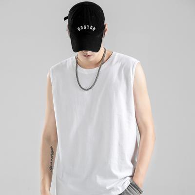 China Formal O-Neck Casual  Logo Custom Printed Tank top white basic 100% Cotton vset for men's vest for sale