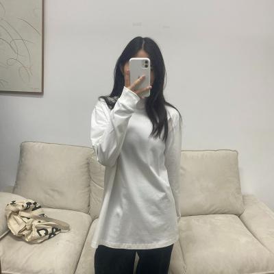 China Anti-wrinkle custom design oversize combed 100%cotton collar sport long sleeve unisex t shirt for sale