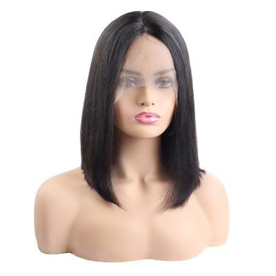 China Silky Straight Wigs Remy Brazilian Straight 4x4 Bob Lace Frontal Human Hair Wave Short Lace Closure Bob Wig 150% Pre Plucked Lace Transparent Wigs for sale