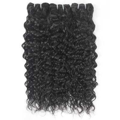 China Natural Brazilian Curly Bundles Real Mink Brazilian Hair Raw Water Wave Virgin Hair Bundle 7A-10A Wave 100% Virgin Hair Weave for sale