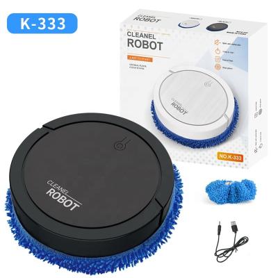 China Hotel K333 USB Charging Mini Smart Automatic Home Appliance UV Light Cleaner Mopping Robot for sale