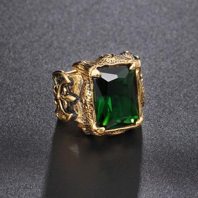 China E-Co Ring For Boys Unique Citrine Friendly Stainless Steel Gold Rings Handmade for sale