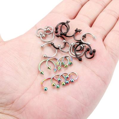 China Punk 2021 New Septum Piercing Ring Alloy Nose Piercing Hoop Rings For Women Body Jewelry Gifts Shape Magnetic Piercing for sale