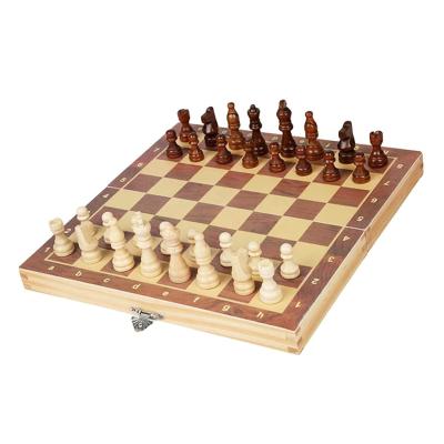 China Chess Set for Adults Kids Wooden Foldable Chess Board Tabletop Chess Game Toy Set for sale