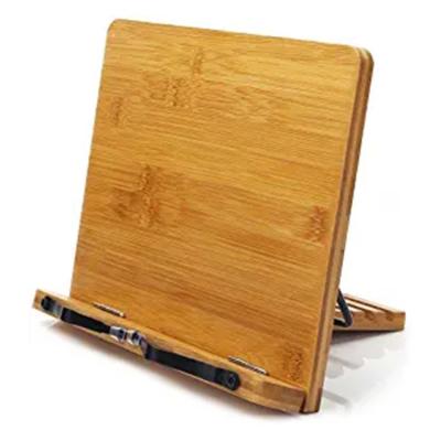 China Pine wooden holder for Tablet phone foldable wooden book stand for sale