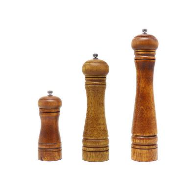 China 12in 8in Modern Wood Pepper Mill Sustainable Wooden Salt Shaker And Pepper Grinder for sale