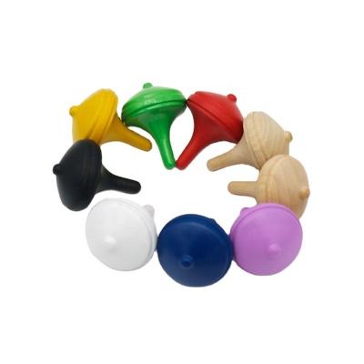 China Colorful Kindergarten  Wooden Spinner Toy Wooden Top Educational Toys for sale