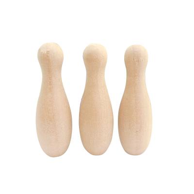 China Customer Logo Wooden Balance Toy Kid Parent  Wood Bowling Ball for sale