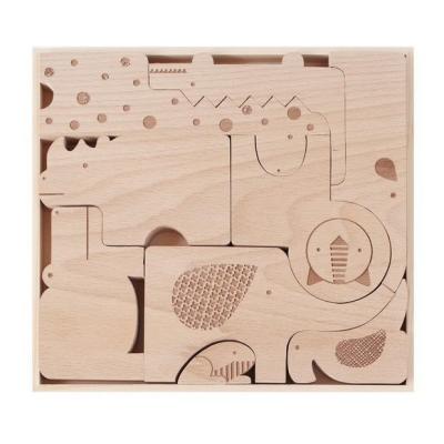 China DIY Educativo Puzzle Educativo de madera 2- 4 años Puzzle de animales de madera en venta