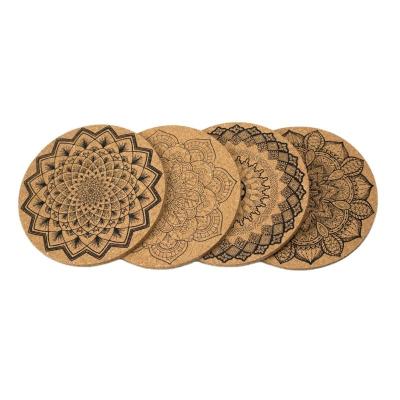 China Absorbent Reusable Wooden Coaster Custom Cork Coasters For Tableware for sale