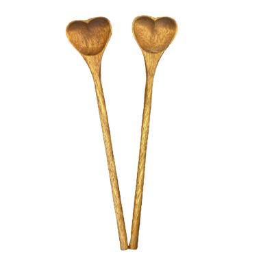 China wooden heart shaped salad spoon for sale