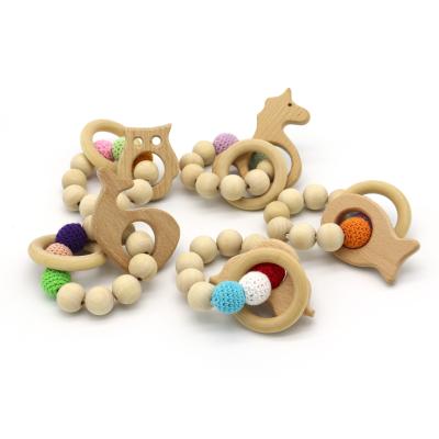 Chine Jouets de dentition pour bébés en bois - Bracelet d'allaitement en silicone - Perles de dentition en silicone - Jouets molaires en silicone à vendre