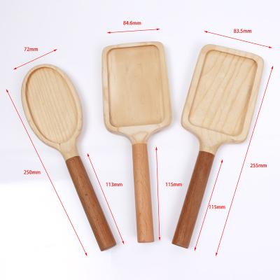 China Ecol-friendly massage wooden comb handle  for Cozy Comb Massage Head Meridian Hair Comb handle for sale