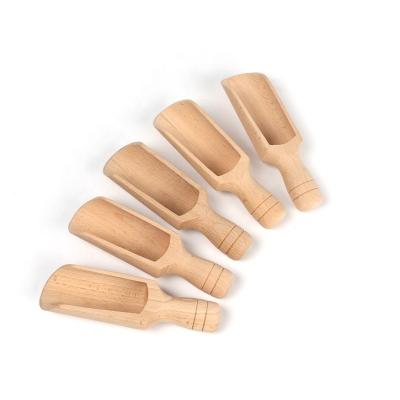 Cina Legno Piccolo Piccolo Mini Scoop Sale Zucchero Caffè Cucchiaio Strumento Strumento di cucina in vendita