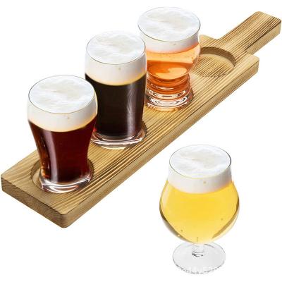 Cina Tazzine per coppe in legno Tazze per servirvi in legno Set di vetri in legno Display Stand Vaso di whisky Display Holder Shot Glass Displ in vendita