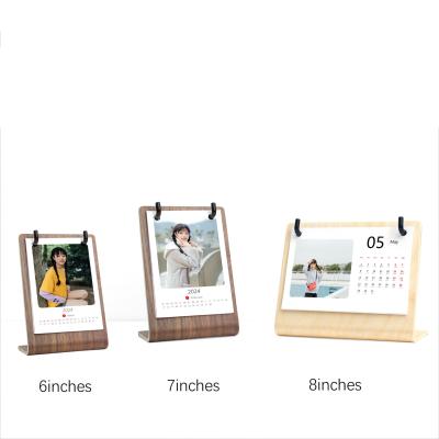 China Desk Wooden Calendar Stand 6inch 7inch 8inch  Calendar Wood Stand for sale