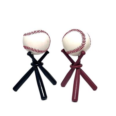 Chine Sport Artisanat en bois Batte de baseball Couleurs Mini-batte de baseball Affichage Stand avec balle Décoratif Batte de baseball avec racks Ring à vendre