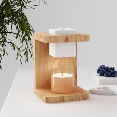 China Customized Wood Household Items Polished Essential Oil Burner Diffuser Aromatherapy Oil Warmer for sale