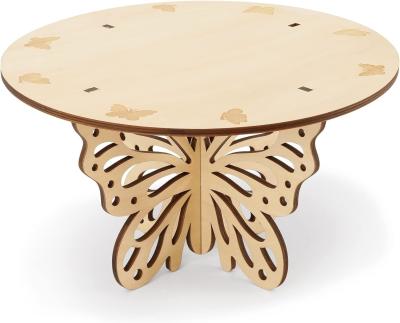 China Butterfly Wood Cake Stand Wedding Baby Shower Birthday Rustic Table Centerpiece Party Decorations for sale