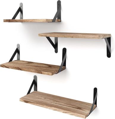 China Floating Shelves, Rustic Wood Shelves, Wall Mounted Shelf for Bathroom Decor, Bedroom, Living Room and Plants for sale