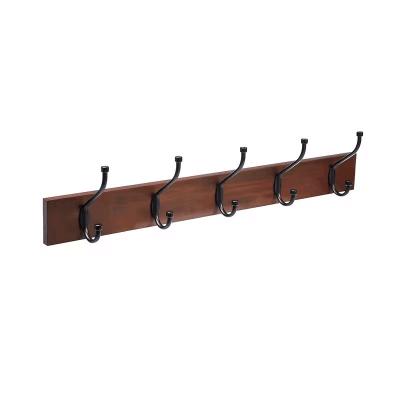 China Rectangular Wooden Wall-Mounted Farmhouse Coat Rack for sale