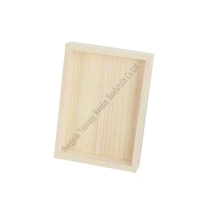 China Small Wooden Box Perfume Sample Display Wooden Sign Perfume Box Display Stand for sale