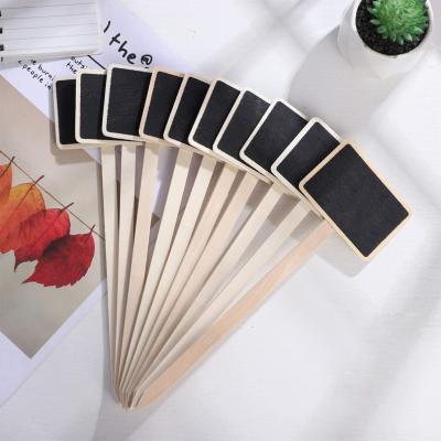 China Mini Wooden T-type Plant Labels Garden Plant Markers Chalkboard Stakes Gardening Plant Labels Signs, Wooden Garden Markers for sale