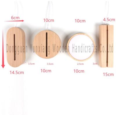 China Houten lampbasis, verschillende vormen Solid houten basis Houten bureaulampstand Vervanging van tafellampen DIY Te koop