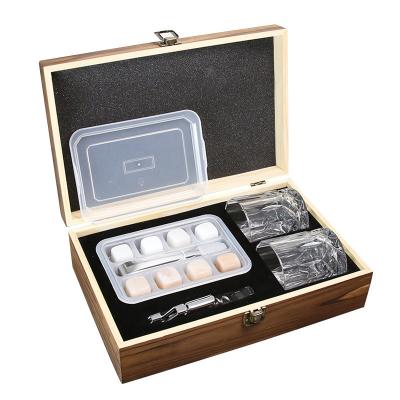 China Whiskey Stainless Steel Stones Gift Set 8 Golden Ice Cubes Reusable Chilling Rocks for sale