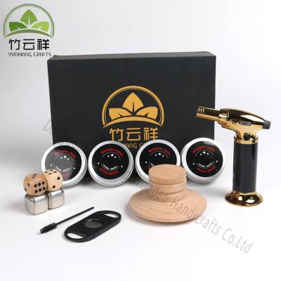 China Kit de fumadores de uísque com tocha, cocktail e kit de fumadores de bourbon para bebidas à venda