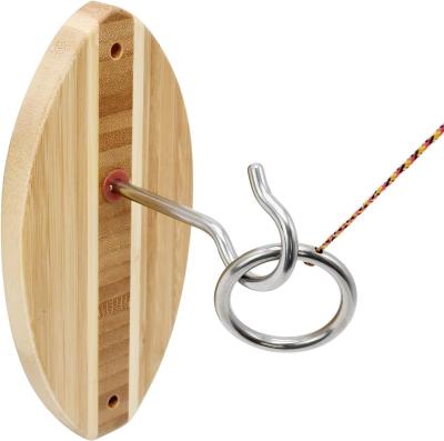 China Toss Ring Toss Game for Adults & Kids - Hook and Ring Games with String and Hooks for Indoor Use, Man Cave Decor & Stuff for sale