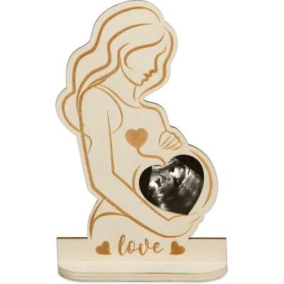 China Baby Ultrasound Wood Photo Frame - Expecting Mom Gift for Pregnant Friend | Pregnant Wife Gifts From Husband for sale