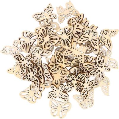 China Unfinished Wooden Butterfly Cutout Wood Butterfly Crafts Wooden Butterfly Decoration for DIY Paint Craft for sale