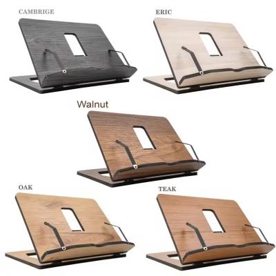 China Customized Portable Foldable Wooden Bookstand Cookbook Reading Table Practical Wooden Reading Support for sale