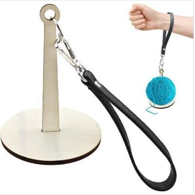 China Cross-border New Arrival! Wooden Portable Wrist Yarn Holder. Compact and Stylish for Easy Yarn Storage for sale