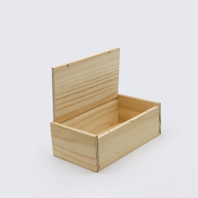 China Unfinished Pine Wood Jewelry Display Cases Personalised Jewellery Box With Locking for sale