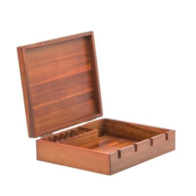 China Red-print Acacia Wooden Homeowner's DIY Tool Kit Toolbox Organizer gift for Father's Day custom home decoration for sale