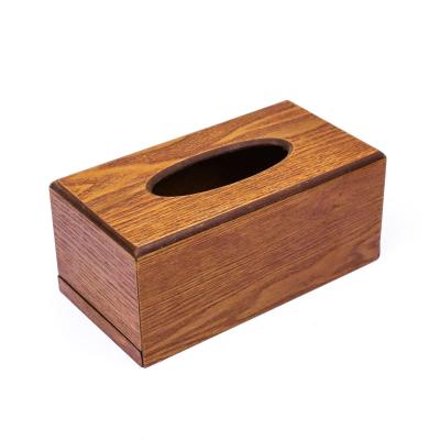 China Wooden Bamboo Square Tissue Paper Holder Tissue Box Napkin Container for sale