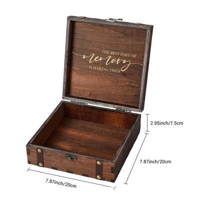 China Wooden memory box with personalized acrylic lid - Wedding Bridal Party gift box - Birthday and holiday gifts for sale