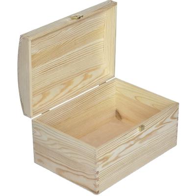 China Wooden Keepsake Box Treasure Chest Memory Storage Trunk Wood Gift Art Craft for Valuables, Toys & Tools Storage Box for sale